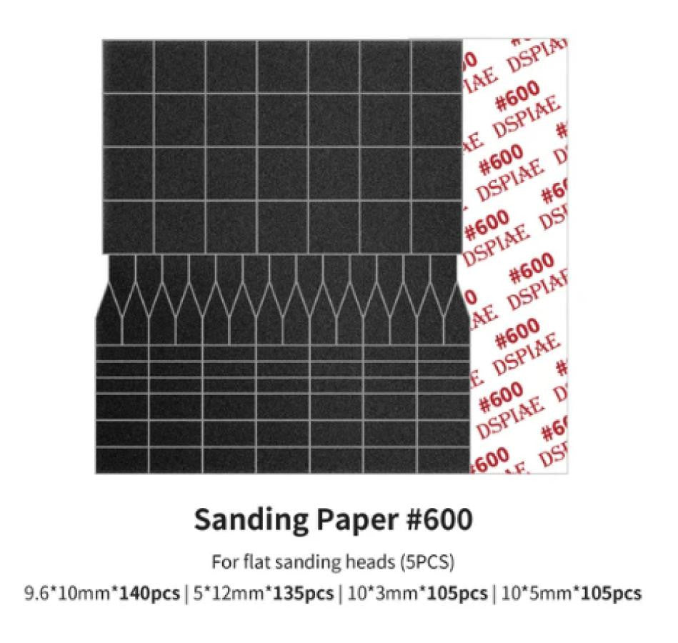 DSPIAE Tools Sanding Paper for Flat Sanding Head #600 SP-ES06